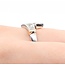 Ring Crossover Invisible Set .65ctw Princess Diamonds 14ktt Sz9.5 4.8g 225070062