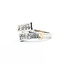Ring Crossover Invisible Set .65ctw Princess Diamonds 14ktt Sz9.5 4.8g 225070062