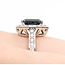 Ring Halo 1.15ctw Round Diamonds 5.77ct Blue/Green Tourmaline 14kw Sz6.5 9.5g 225070028