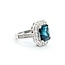 Ring Halo 1.15ctw Round Diamonds 5.77ct Blue/Green Tourmaline 14kw Sz6.5 9.5g 225070028