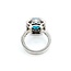 Ring Halo 1.15ctw Round Diamonds 5.77ct Blue/Green Tourmaline 14kw Sz6.5 9.5g 225070028