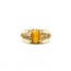 Ring 9x7mm Tiger Eye 10ky 10mm Sz10 4.4g 225070081