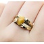 Ring 9x7mm Tiger Eye 10ky 10mm Sz10 4.4g 225070081