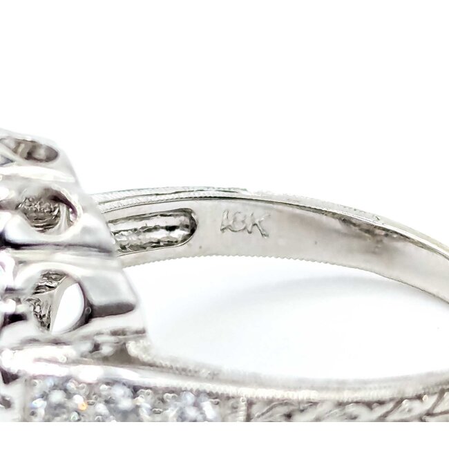 Ring Halo .90ctw Round Diamonds 1.95ct Rubellite Tourmaline 18kw Sz6.75 5.0g 225070034