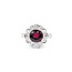 Ring Halo .90ctw Round Diamonds 1.95ct Rubellite Tourmaline 18kw Sz6.75 5.0g 225070034