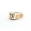 Ring Nugget Style .20ct Round Diamond 14ky 11mm Sz10 7.8g 225070079