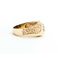 Ring Nugget Style .20ct Round Diamond 14ky 11mm Sz10 7.8g 225070079