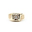 Ring Nugget Style .20ct Round Diamond 14ky 11mm Sz10 7.8g 225070079