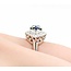 Ring Mid Century .68ctw Round Diamonds 1.20ctw Blue Sapphire 14kw Sz6 3.9g 225070042