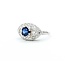 Ring Mid Century .68ctw Round Diamonds 1.20ctw Blue Sapphire 14kw Sz6 3.9g 225070042