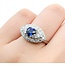 Ring Mid Century .68ctw Round Diamonds 1.20ctw Blue Sapphire 14kw Sz6 3.9g 225070042
