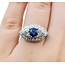 Ring Mid Century .68ctw Round Diamonds 1.20ctw Blue Sapphire 14kw Sz6 3.9g 225070042