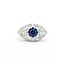 Ring Mid Century .68ctw Round Diamonds 1.20ctw Blue Sapphire 14kw Sz6 3.9g 225070042