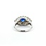 Ring Mid Century .68ctw Round Diamonds 1.20ctw Blue Sapphire 14kw Sz6 3.9g 225070042