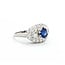 Ring Mid Century .68ctw Round Diamonds 1.20ctw Blue Sapphire 14kw Sz6 3.9g 225070042