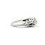Ring Filigree Milgrain .75ctw Old European Diamonds .08ctw Triangular Emerald Accents 18kw 6.75mm Sz6.5 3.2g 125060087
