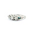 Ring Filigree Milgrain .75ctw Old European Diamonds .08ctw Triangular Emerald Accents 18kw 6.75mm Sz6.5 3.2g 125060087