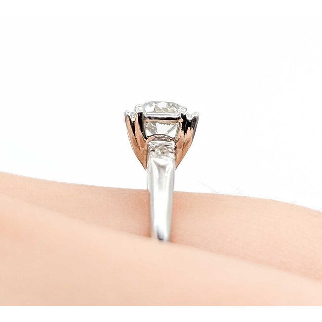 Ring Vintage Engagement .80ct Round Diamond .04ctw Diamonds 14kw Sz6 2.92g 225070003