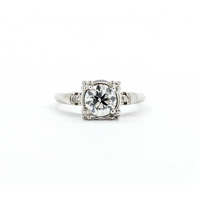 Ring Vintage Engagement .80ct Round Diamond .04ctw Diamonds 14kw Sz6 2.92g 225070003