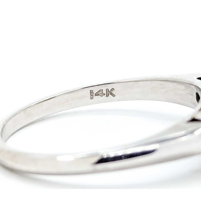 Ring Vintage Engagement .80ct Round Diamond .04ctw Diamonds 14kw Sz6 2.92g 225070003