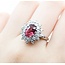 Ring Halo 1.05ctw Round Diamonds 1.80ct Pink Tourmaline 14kw Sz8 5.7g 225070031