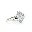 Ring Art Deco .50ctw Old Euro Diamonds 3.75ct Blue Zircon 18kw Sz7.75 3.5g 225070041