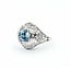 Ring Art Deco .50ctw Old Euro Diamonds 3.75ct Blue Zircon 18kw Sz7.75 3.5g 225070041