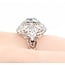Ring Art Deco .50ctw Old Euro Diamonds 3.75ct Blue Zircon 18kw Sz7.75 3.5g 225070041
