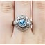 Ring Art Deco .50ctw Old Euro Diamonds 3.75ct Blue Zircon 18kw Sz7.75 3.5g 225070041