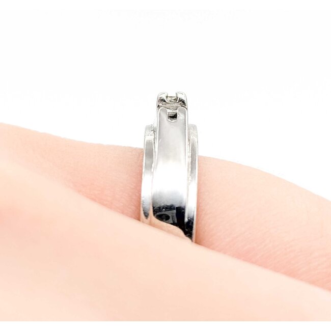 Ring Three Stone .24ctw Princess Diamonds 14kw 5.85g 225060031