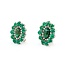 Earrings Mid Century Clip-on .80ctw Round Diamonds 15ctw Emerald 14kw 27x25mm 21.8g 225070018