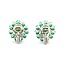 Earrings Mid Century Clip-on .80ctw Round Diamonds 15ctw Emerald 14kw 27x25mm 21.8g 225070018