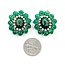 Earrings Mid Century Clip-on .80ctw Round Diamonds 15ctw Emerald 14kw 27x25mm 21.8g 225070018
