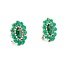 Earrings Mid Century Clip-on .80ctw Round Diamonds 15ctw Emerald 14kw 27x25mm 21.8g 225070018