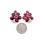 Earrings Mecan Elde Clip On Mid Century .60ctw Round Diamonds 15ctw Ruby 18ky 22x19mm 13.0g 225070019