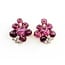 Earrings Mecan Elde Clip On Mid Century .60ctw Round Diamonds 15ctw Ruby 18ky 22x19mm 13.0g 225070019