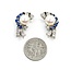 Earrings Mid Century Clip-on .40ctw Single Cut Diamonds .90ctw Sapphire 8mm South Sea Pearls 14kw 22.5x14mm 8.2g 225070017