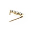 Brooch Mid Century 1.00ctw Syn Spinel 3mm Pearls 14ky 25.5mm 3.78g 225070069