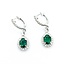 Earrings Dangle Halo .70ctw Round Diamonds 1.40ctw Emerald 18kw 28x8.5mm 3.3g 225070024