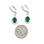 Earrings Dangle Halo .70ctw Round Diamonds 1.40ctw Emerald 18kw 28x8.5mm 3.3g 225070024