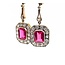 Earrings Art Deco 2.10ctw Old European/Mine Cut Diamonds Synthetic Ruby Platinum/18ky 50x15mm 9.4g 225070023