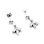 Earrings Mid Century Friction Back 1.40ctw Marquise/Baguette/Round Diamonds 14kw 25x12 3.2g 225070016