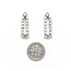 Earrings Art Deco 1.80ctw Triangle/Old European Diamonds Platinum 25.5x8.5mm 6.1g 225070022