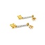 Earrings Dangle Friction Back .30ctw Round Diamonds 1.10ctw Yellow Sapphire 14ktt 28x7mm 3.5g 225070026