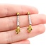 Earrings Dangle Friction Back .30ctw Round Diamonds 1.10ctw Yellow Sapphire 14ktt 28x7mm 3.5g 225070026