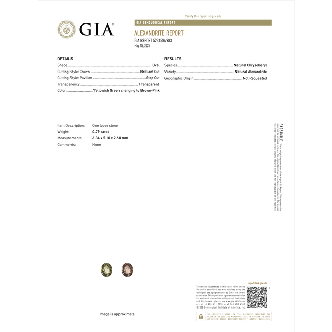 Ring Double Halo .53ctw Diamonds .79ct Alexandrite GIA: 5231584983 14ktt 10.5x10mm Sz6.5 2.9g 125060011