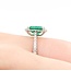 Ring Halo .30ctw Round Diamonds 1.71ct Emerald 14kw 12x10.5mm Sz6.5 3.1g 125060019