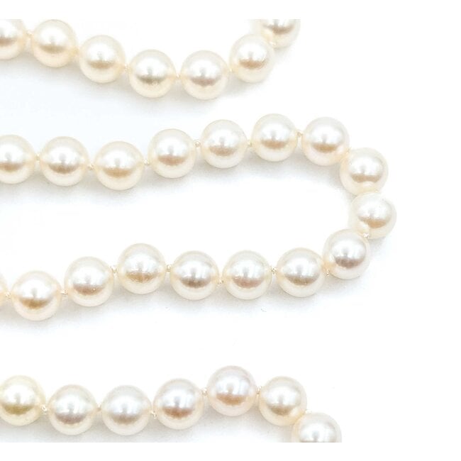 Necklace Strand Mikimoto 6.7mm Akoya Pearls SS 18" 30.8g 225070078