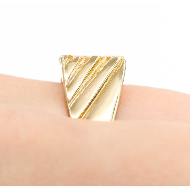 Ring Nugget 14ky 12mm Sz9.75 9.8g 125072003