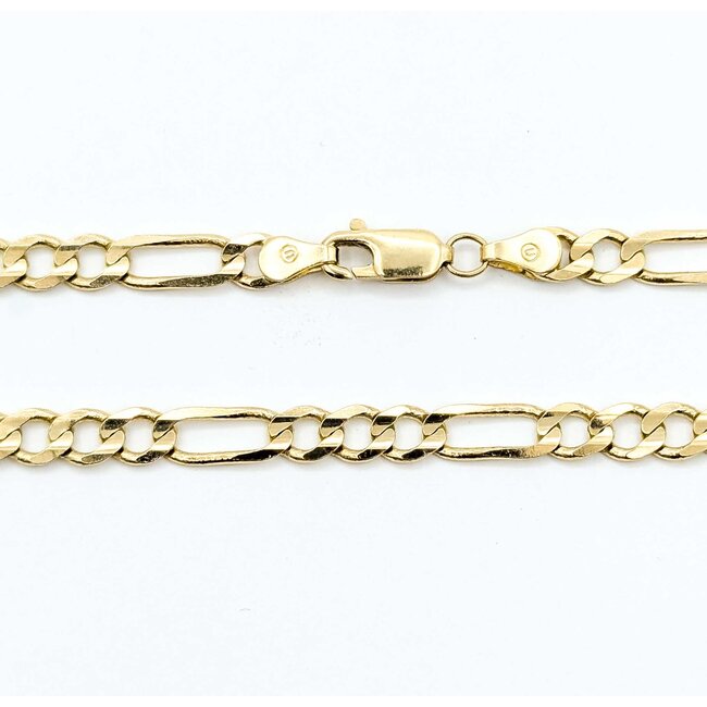 Necklace Figaro Lobster Clasp 14ky 5mm 24" 18.4g 125076201